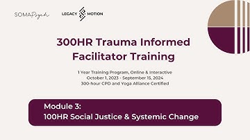 Module 3 | 300HR Trauma Informed Facilitator Training 2023/24