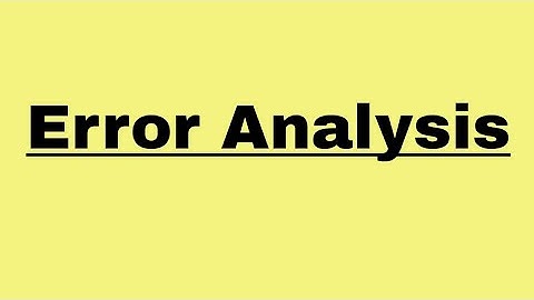 ERROR ANALYSIS IN TEFL