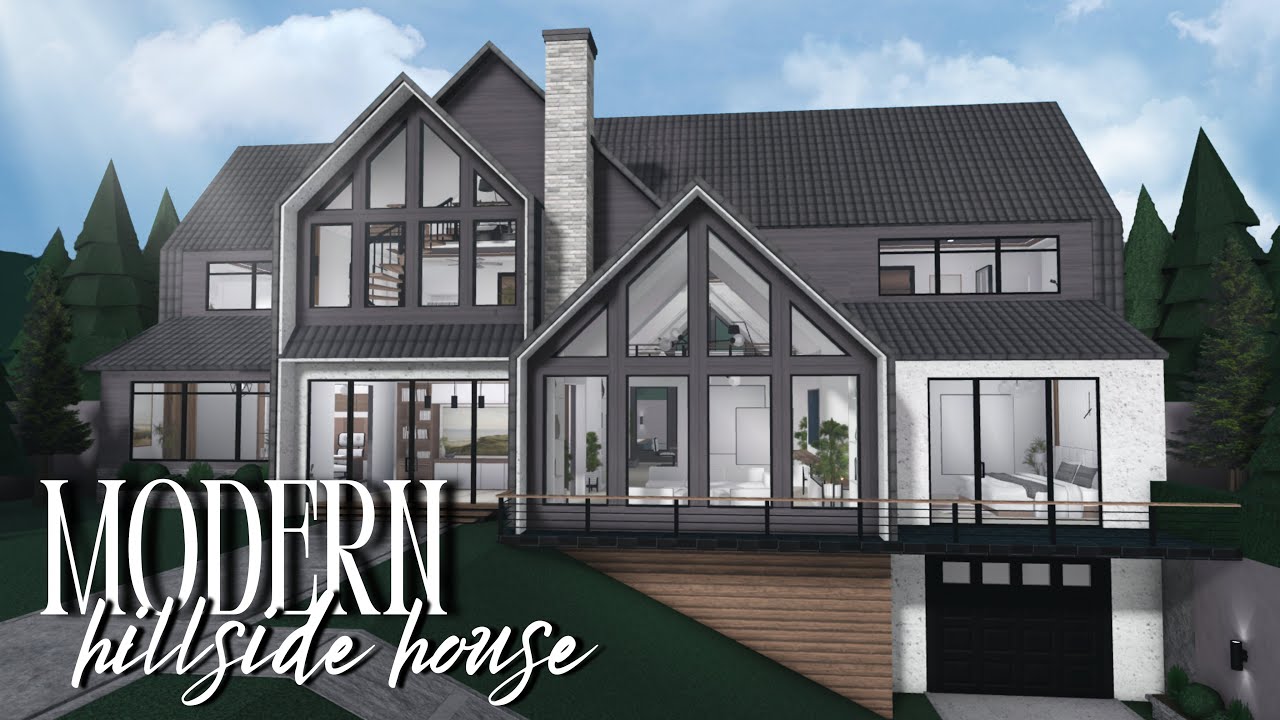Bloxburg: Luxury Modern Hillside House | Speedbuild | Sofiabuilds