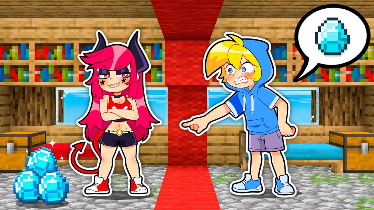 La Mia CRUSH ha diviso la CASA a META' Su Minecraft!