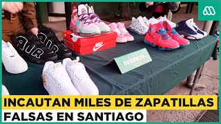 Incautan miles de zapatillas falsas en Santiago: ¿Cómo reconocer que no son originales?