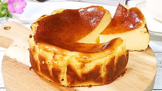 バスクチーズケーキ【バスチー】Rich Basque cheese cake(We baked round shape and square shape)