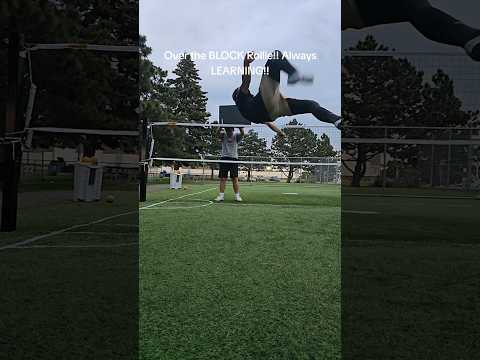 Over the BLOCK Rollie!! Always LEARNING!! #takraw #rollspike #overtop