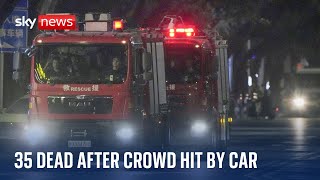 China: 35 people dead after man drives car into crowd at sports centre screenshot 5