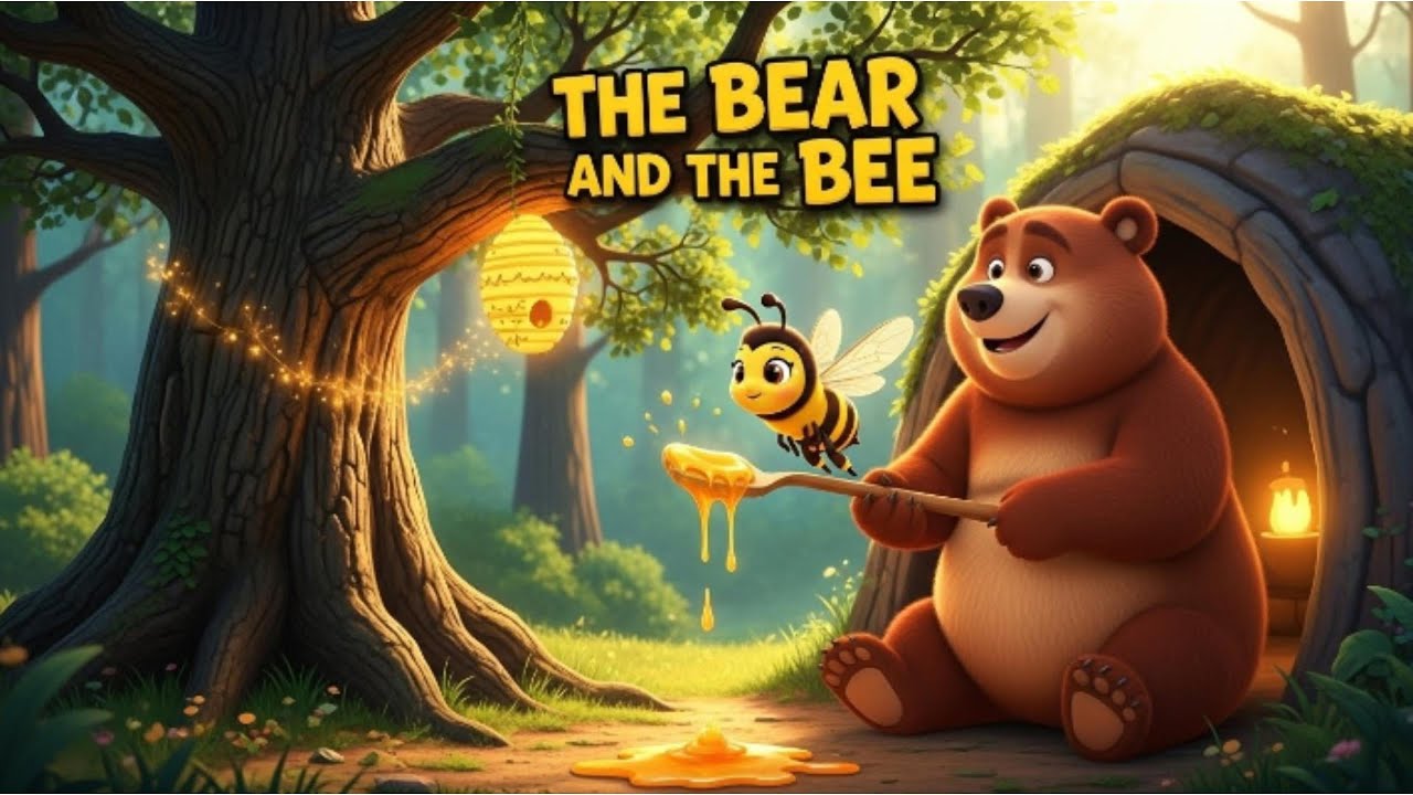 The Bear and the Bee | Short Moral Story for Kids | Bedtime Story ...