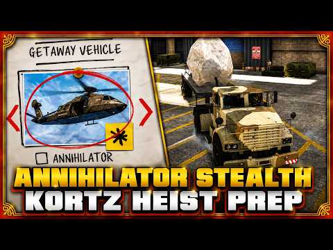 Completing ANNIHILATOR STEALTH KORTZ HEIST PREP mission SOLO in GTA Online