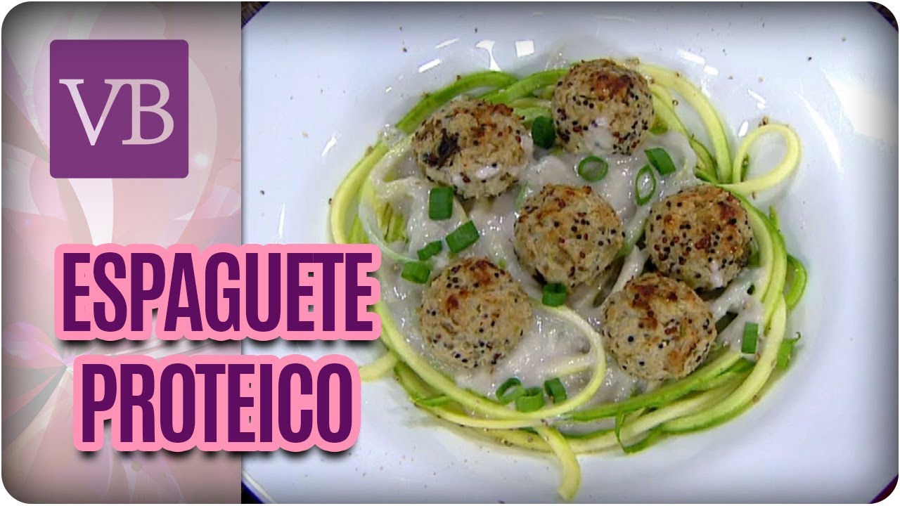 Espaguete de Abobrinha, Almôndega e Molho Branco Low Carb - Você Bonita (26/07/17)
