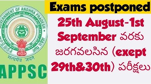 #appsc, exams postponed Departmental Tests, May, 2020 Session