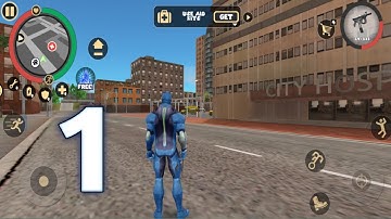 Rope Hero vice town Gameplay Walkthrough Part 1 Android IOS