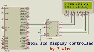 Lcd 16x2 display and 7 segment display control by 3 wire using shift register and 8051| By MEXTech