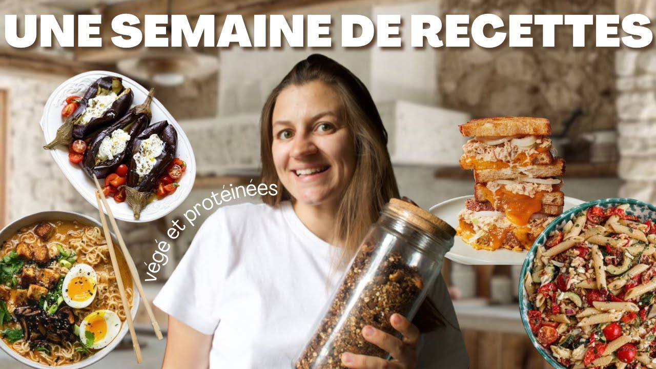 UNE SEMAINE DE RECETTES VÉGÉTARIENNES ET PROTÉINÉES | Recettes faciles, rapides et pas chères !