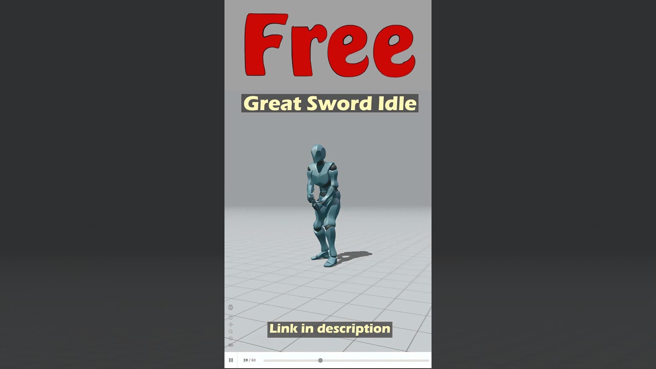 Great Sword Idle. Free Mixamo animation for Daz Studio's Genesis 9