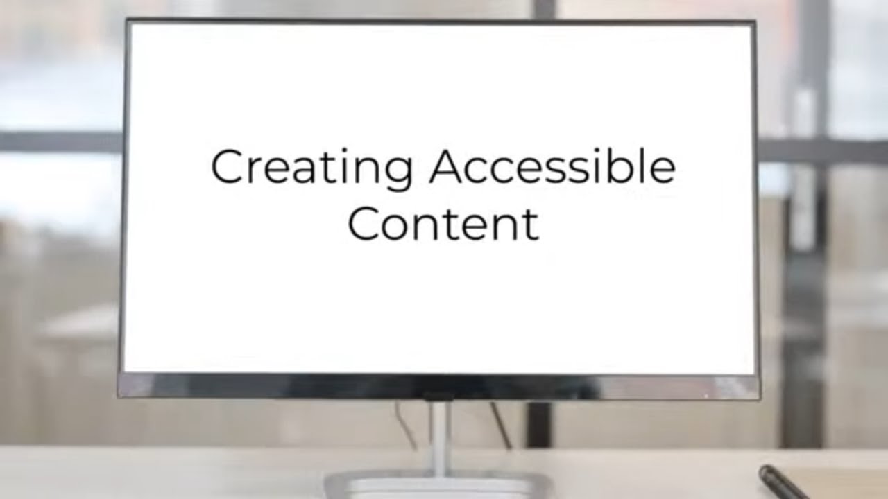 Results One: Creating Accessible Content - YouTube