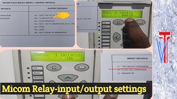Micom Relay-input/output settings