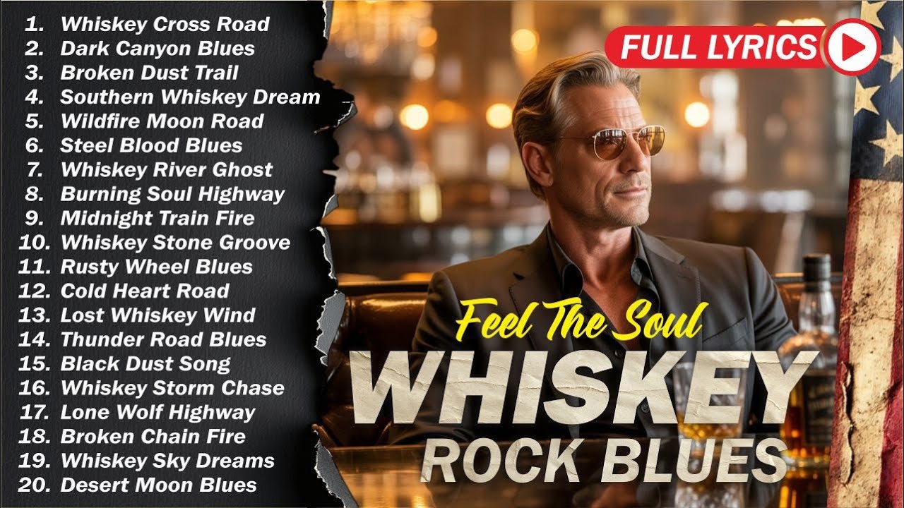 🎸 The Best of Whiskey Blues 🎶 Timeless Blues Rock Songs for Relax, Chill & Night Vibes