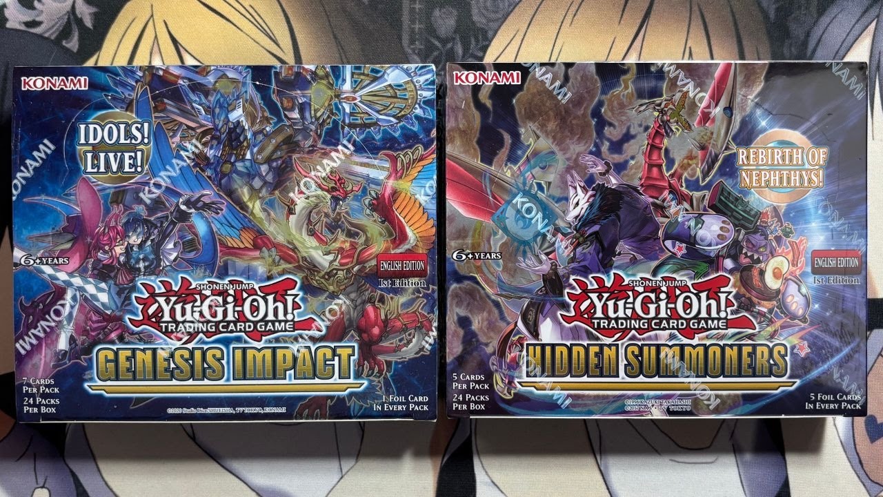 Открываю два бустера Yu-Gi-Oh!: TCG Genesis Impact и Hidden Summoners!