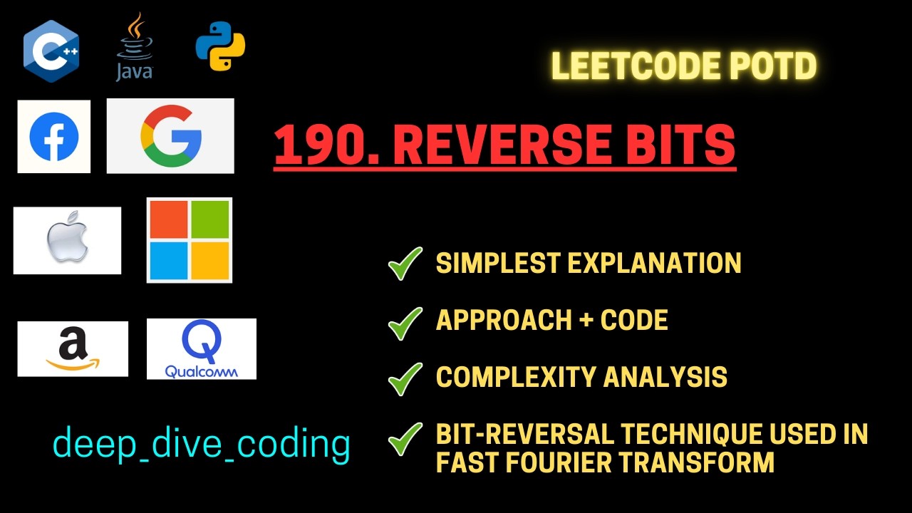 LeetCode POTD — 190. Reverse Bits | Simplest Explanation