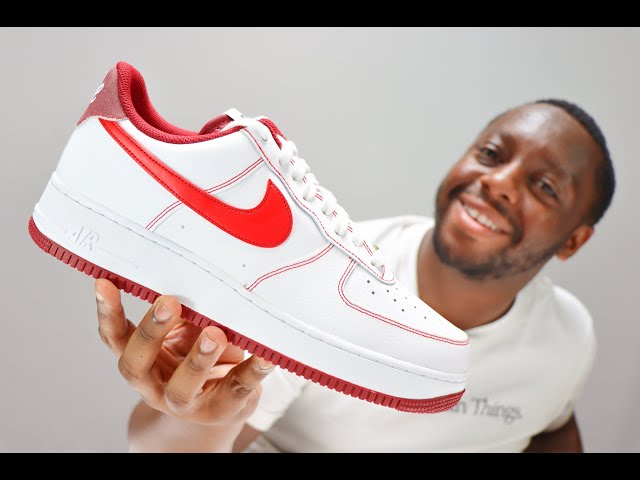 ALL RED AIR FORCE 1 REVIEW & ON FOOT!!! 