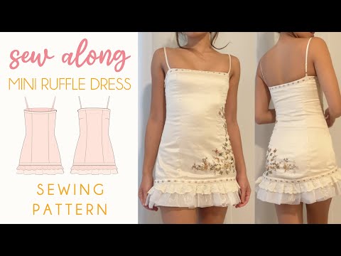 RUFFLE MINI DRESS SEWING TUTORIAL BLANKET UPCYCLE SEW ALONG