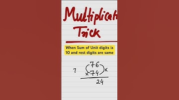 Multiplication Trick for Numbers when unit digits sum is 10 and rest are same #multiplication #math