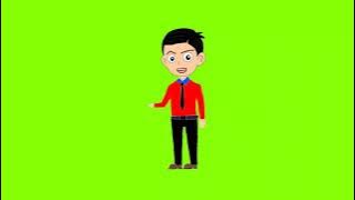 No Copyright Greenscreen Kartun Bicara - Cartoon ( Explainer Video )