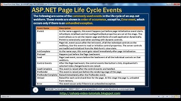 6ASP NET page life cycle events   Part 6