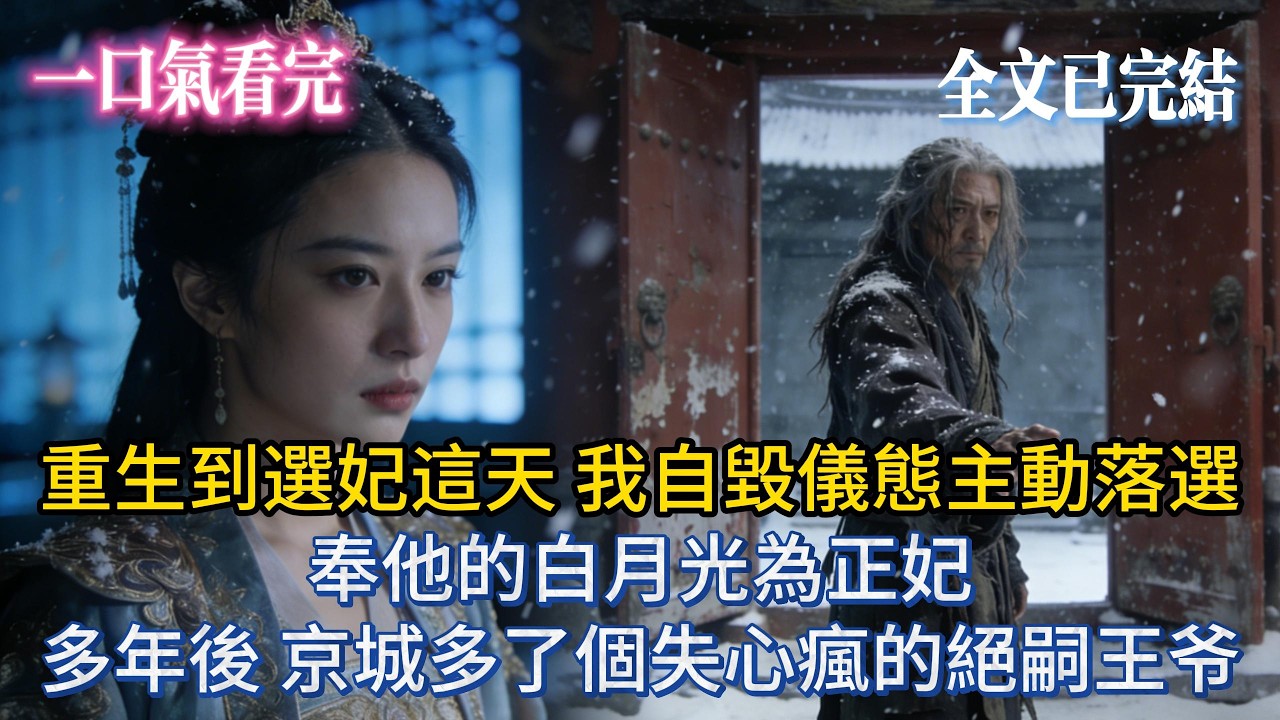 【完結小說】重生到選妃這天，我自毀儀態主動落選，奉他的白月光為正妃，多年後 京城多了個失心瘋的絕嗣王爷。 #小说 #爽文 #大女主  #完結 #重生