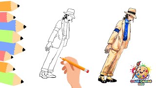 How to draw Michael Jackson and Coloring | Pop Art Step-by-Step