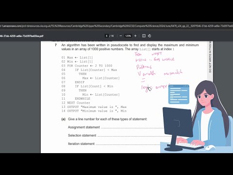 Correcting pseudocode question in Computer Science - Walkthrough 3