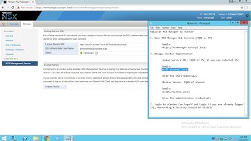 NSX Registration to vCenter