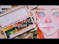 MIJELLO WATERCOLORS // setting up a new palette on a rainy summer day