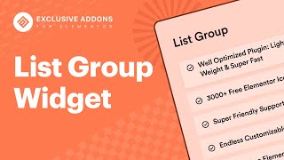 Learn How to Configure and Style List Group Widget for Elementor Page Builder