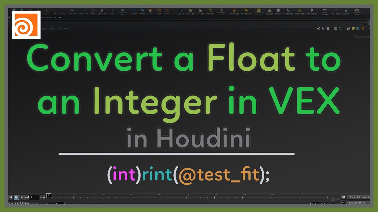 #70 Convert a Float to an Integer in VEX with Houdini - YouTube
