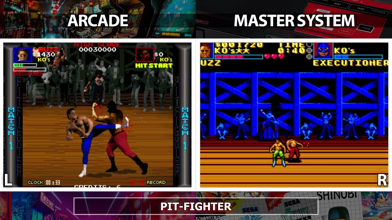 Arcade vs Master System | Pit-Fighter