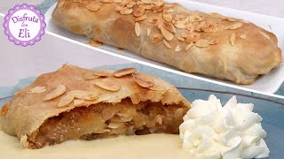 Strudel de Manzana Tradicional - Masa Delgada y Mucho Relleno Jugoso!