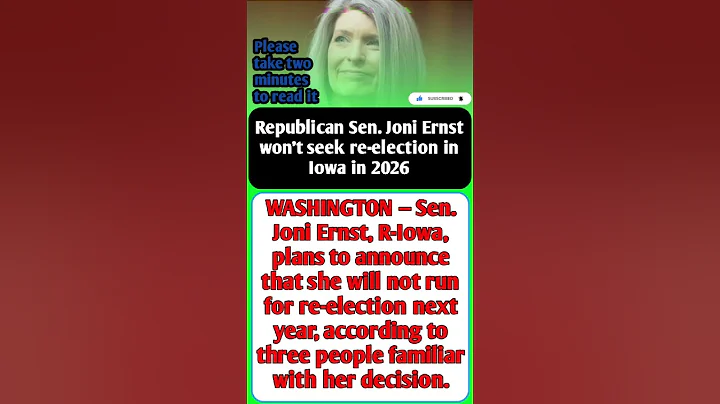 Republican Sen. Joni Ernst won't seek re-election in Iowa in 2026 #shorts #iowa  #fox