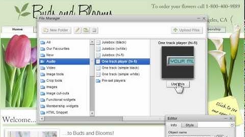 How to add audio with website builder ezweb123.com