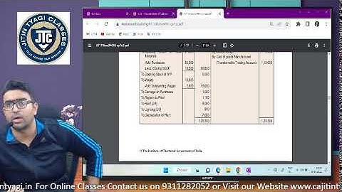 Final Accounts Lecture 1 for CA Foundation Batch For Dec 2022 by CA CS Jitin Tyagi