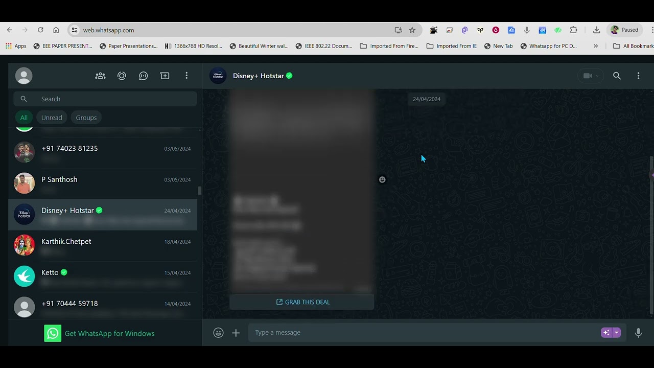 Chrome Extension - Privacy Extension for Whatsapp