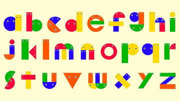ABC Song with Shapes | A to Z Alphabet Built from Shapes | Colorful Uppercase & Lowercase Learning