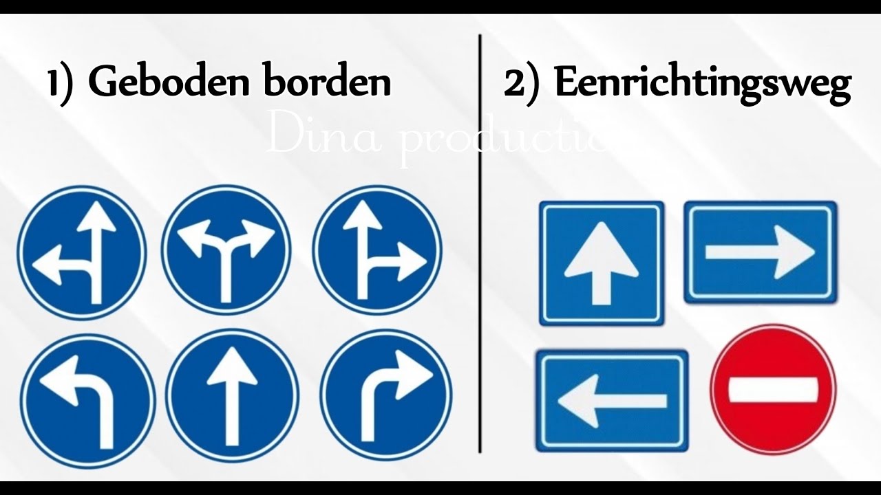 9) ኣገደስቲ ሕቶታት ብዛዕባ ኣገደቲ ታቤላታት ( Rijrichting Borden).