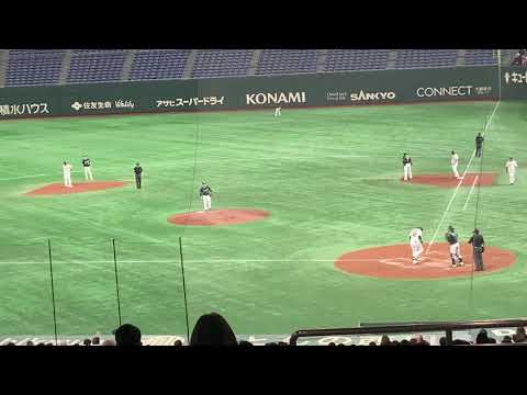 巨人廣岡！移籍後初スタメン！ 両軍から拍手で迎えられる第1打席【3月4日オープン戦】