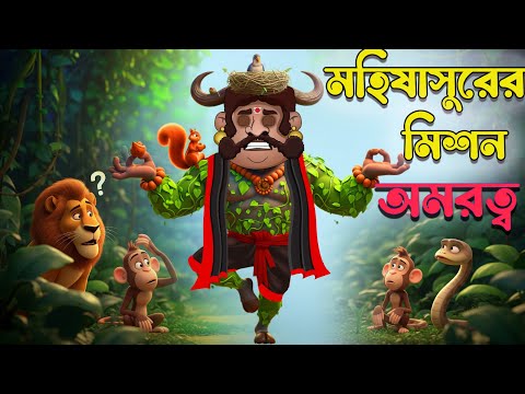 মহিষাসুরের মিশন অমরত্ব 🔥 দেবতারা ব্যর্থ! | Mahishasur Tapasya Story | BubbleToons Bangla