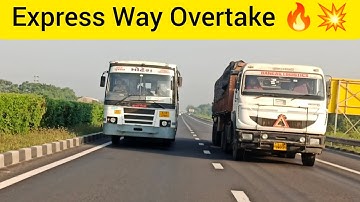 GSRTC And Luxury Bus Overtakes On Full Speed 🔥