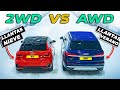 Llantas de invierno 2WD VS Llantas de verano AWD: ARRANCONES EN NIEVE