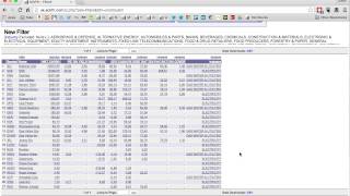 How to compare companies within the same sector on ADVFN using a screener