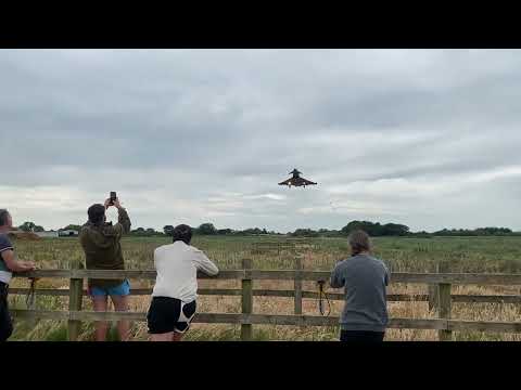 Way too low insane 22 eurofighter typhoons landing at RAF coningsby 17 th June 2023