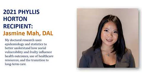 3-Minute Thesis: Jasmine Mah, 2021 Phyllis Horton ...