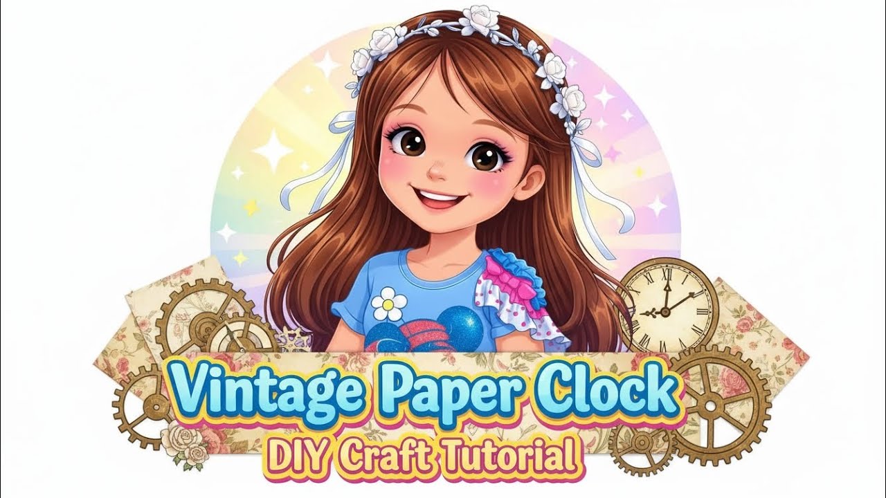 DIY Paper Craft Vintage Clock Step by step instruction by Jayda - YouTube