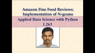 Amazon Fine Food Review Dataset Code sample of n grams  LEC 263